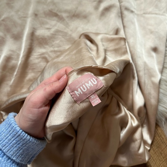 SHOW ME YOUR MUMU Jodie Maxi Dress In Champagne Luxe Satin - Picture 10 of 13